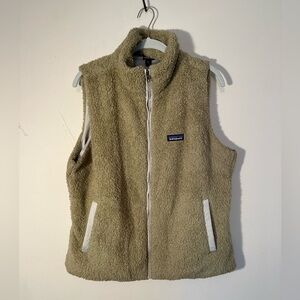 Patagonia Womens Los Gatos Tan Khaki Sherpa Vest Size  XL